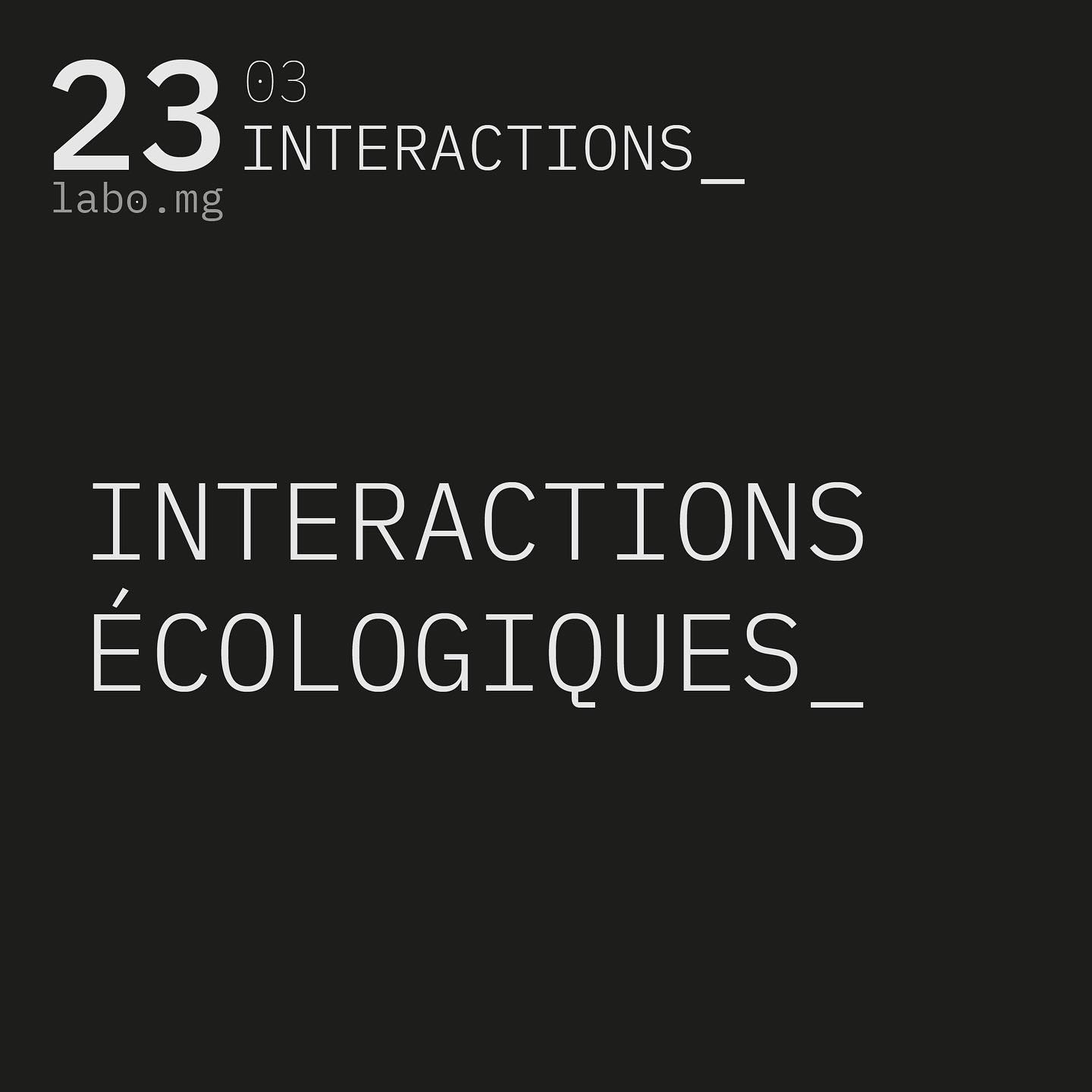 Les interactions écologiques