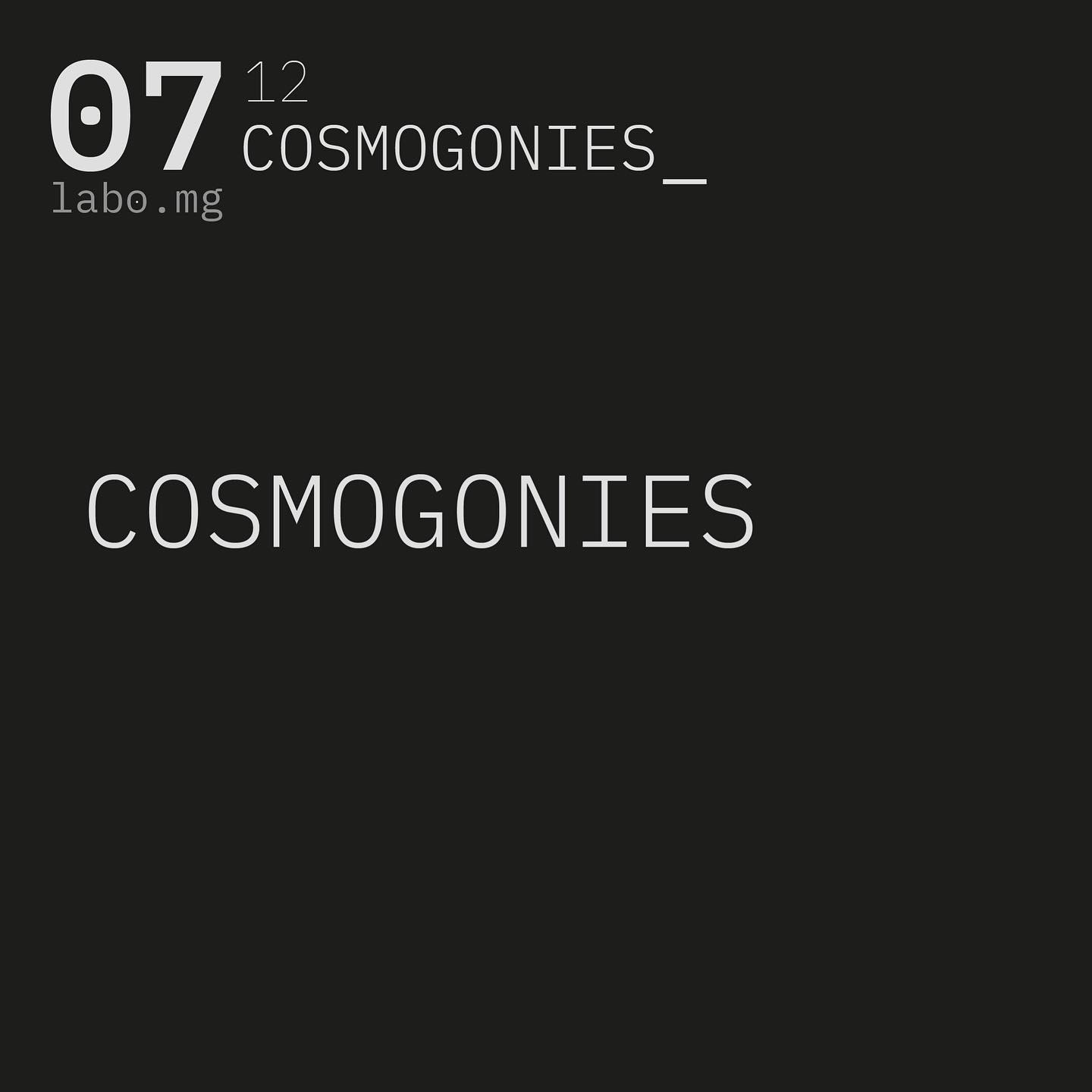 Les cosmogonies